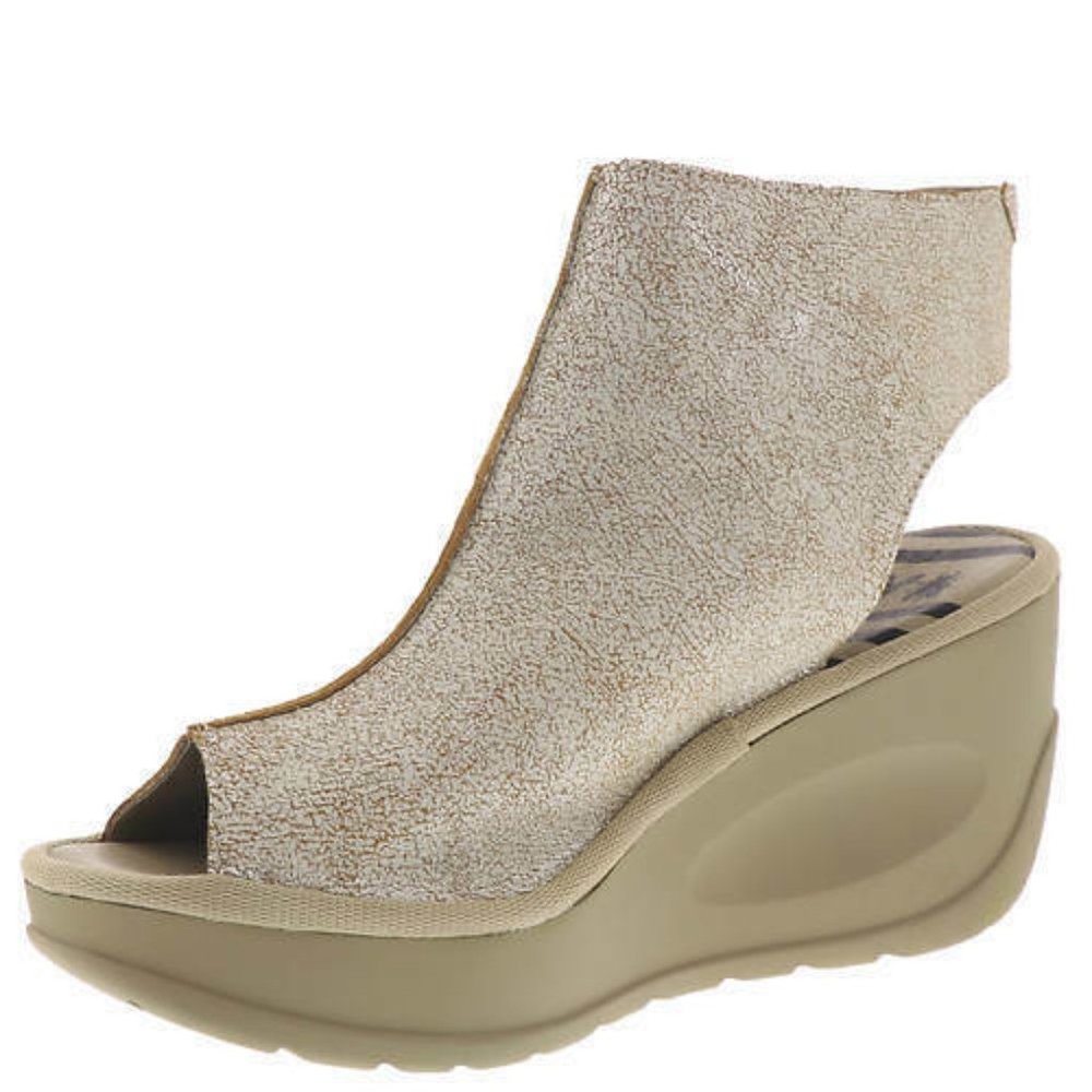 Fly London Jape Wedge Sandal - Pearl Metallic - 11